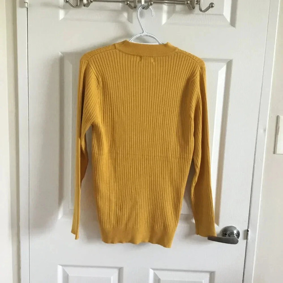 NWOT Gea Mustard Yellow Top Sweater Casual Women's Plus Size XXL - Picture 2 of 8